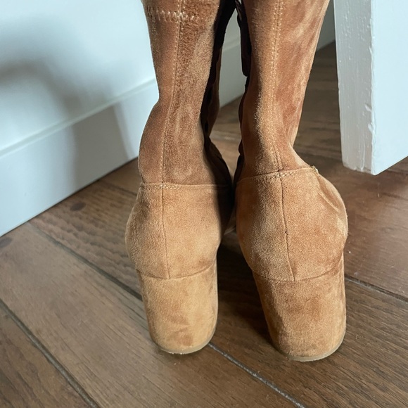 Tory Burch Penelope Size 7 Brown Stretch Suede Ankle Boot Bootie NEW - Picture 3 of 14